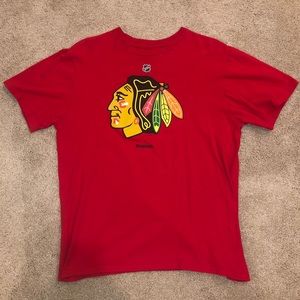 Chicago Blackhawks Reebok T Shirt Size L